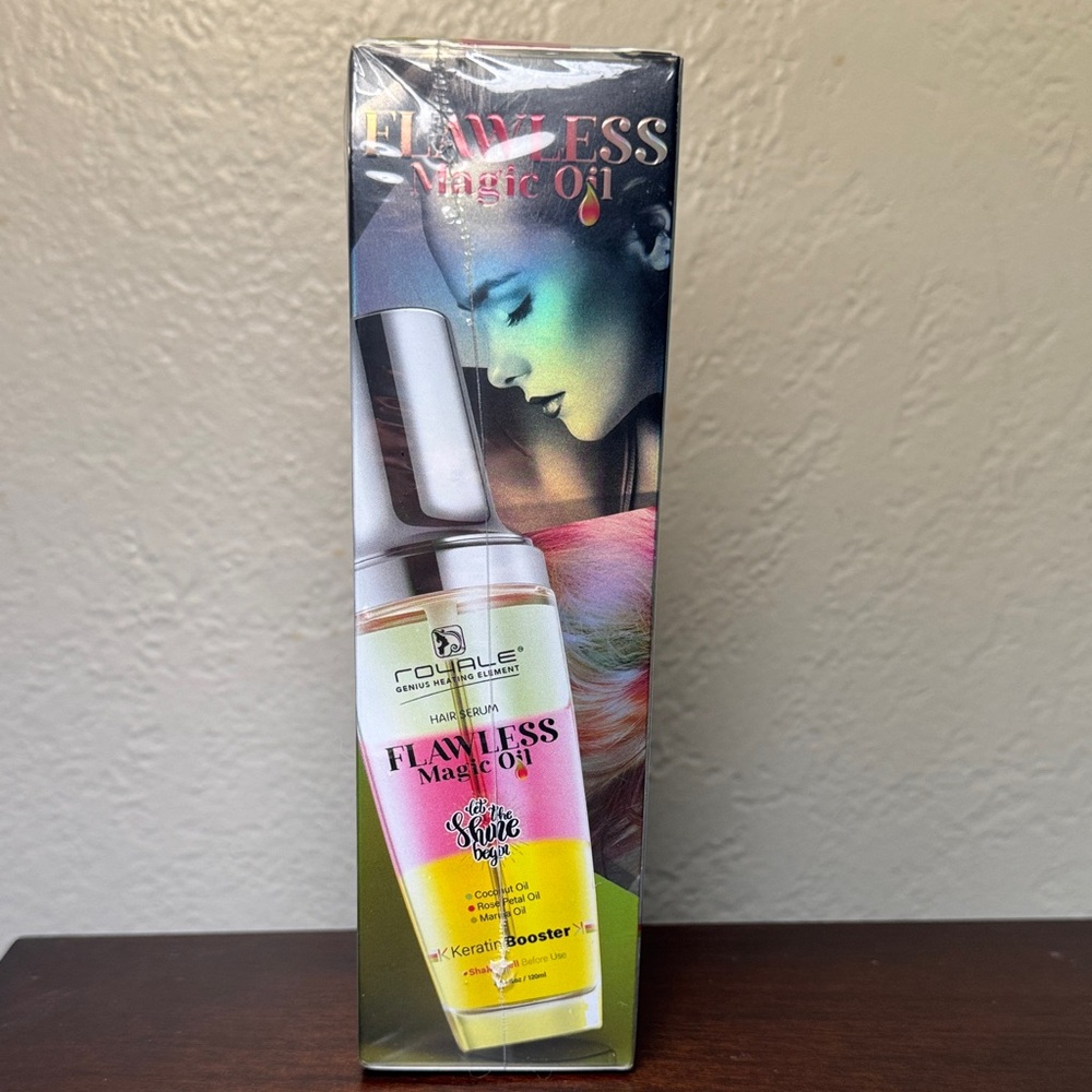 Flawless Magic Oil Hair Heat Protectant - Pink and Yellow
